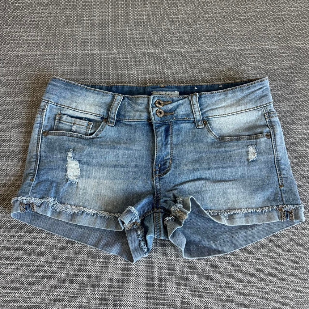 Mudd blue denim mini shorts women's size 7